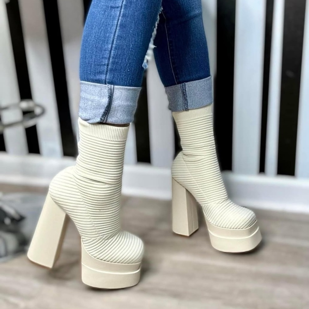 Platform Sock booties